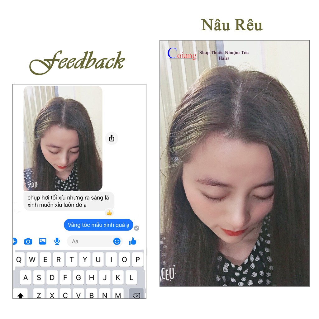 Thuốc nhuộm tóc màu NÂU RÊU không cần thuốc tẩy tóc Chenglovehairs, Chenglovehair