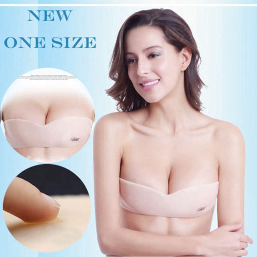ROWANS Strapless Bra Invisible Silicone Push Up Nipple Cover