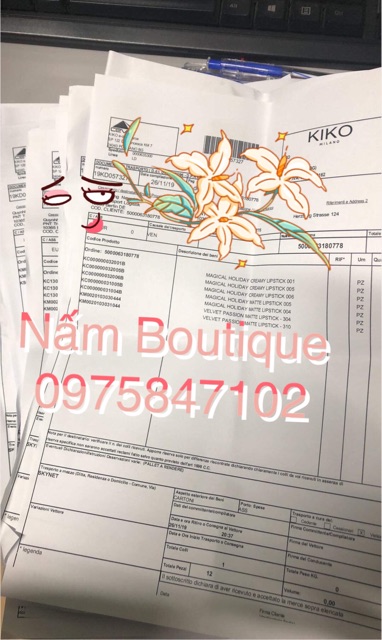 }_ Son lì Kiko velvet passion toàn màu hot