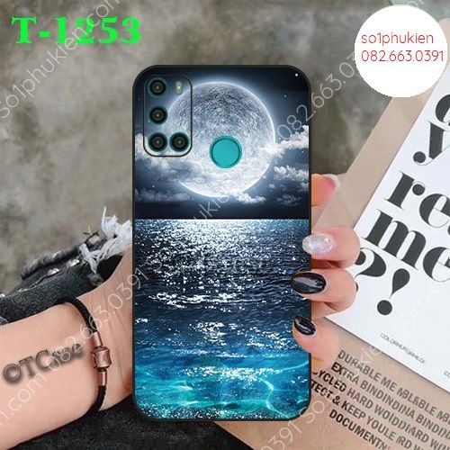 Ốp lưng dẻo Vsmart Joy 4 in hình Mặt trăng xanh