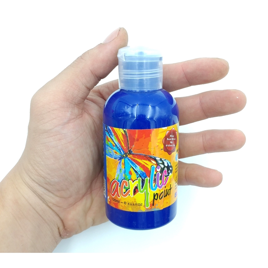 Chai Màu Vẽ Acrylic 120ml - Mẫu 5 - Xanh Dương - COLORMATE CO., LTD