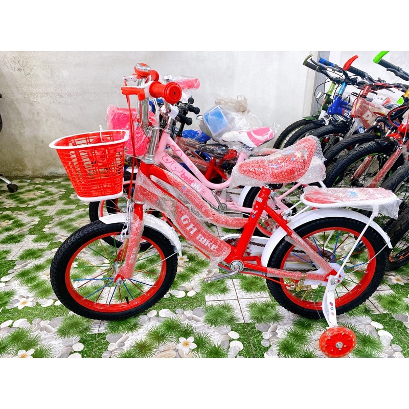 XE ĐẠP TRẺ EM 16IN 2 ỐNG GHBIKE ĐÀI LOAN NEW