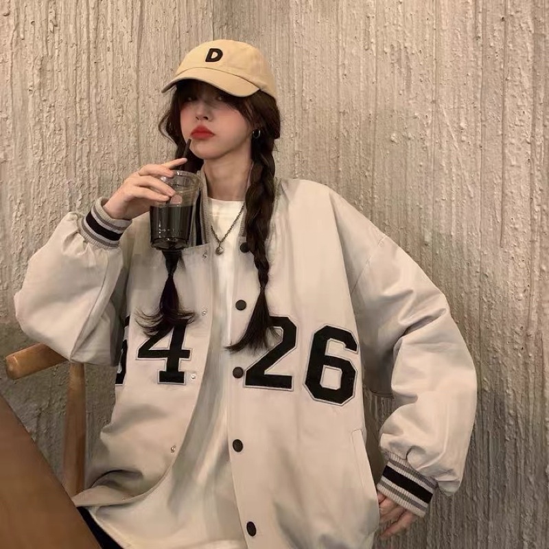 Áo khoác bomber bóng chày thể thao nam nữ varsity jacket ulzzang Hàn Quốc [Yannie]