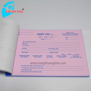 Sổ phiếu thu 2 liên