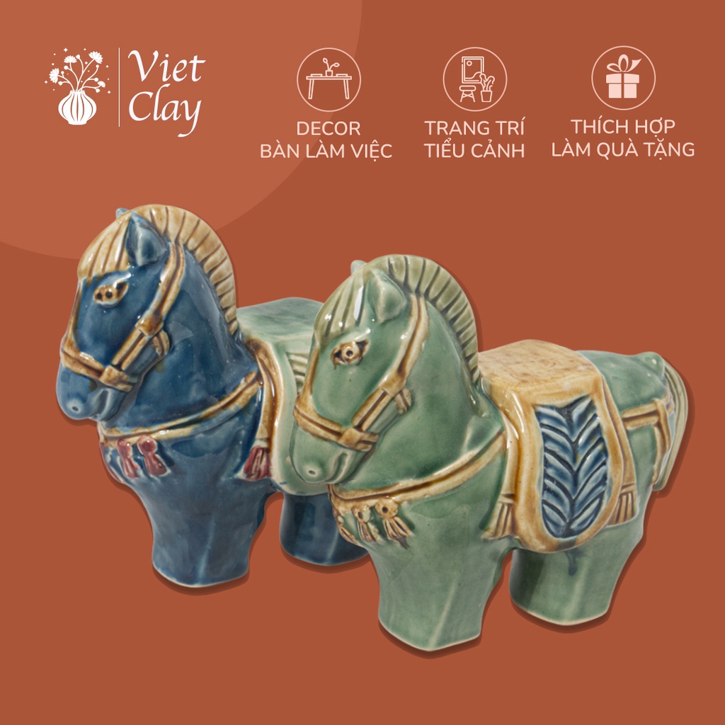 Tượng Trang Trí Đồ Decor Phòng Khách 12 Con Giáp: Tượng Hổ Phong Thuỷ, Trâu, Heo, Gà, Vịt Bầu, Ngựa, Dê Gốm Trang Trí