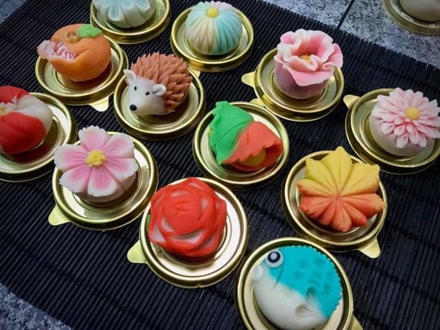 Set 6 Bánh Trung Thu Wagashi Truyền Thống Nhật Bản