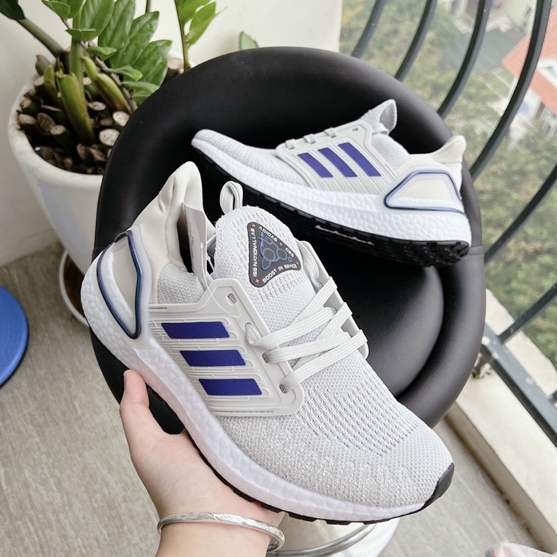 Giày thể thao ultra boost 6.0 xám thể thao nam hàng trung đủ phụ kiện