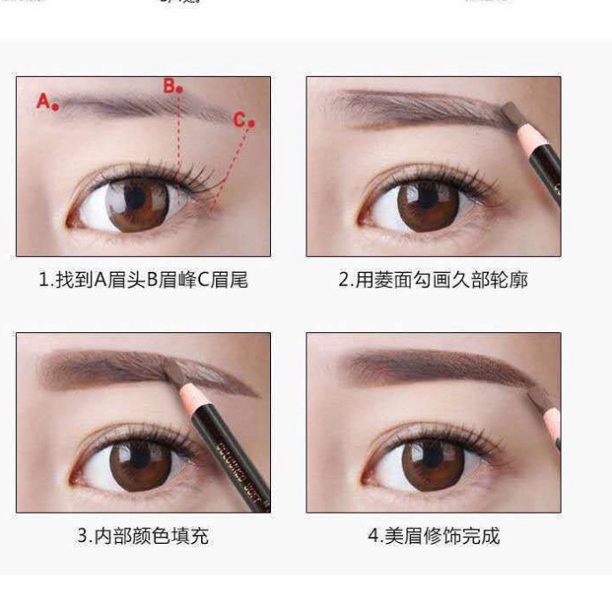 Bút Chì Kẻ Chân Mày 2 Đầu Mảnh 1.5mm Kẻ Mày Phù Hợp Cho Người Mới Bắt Đầu Yin KM 125