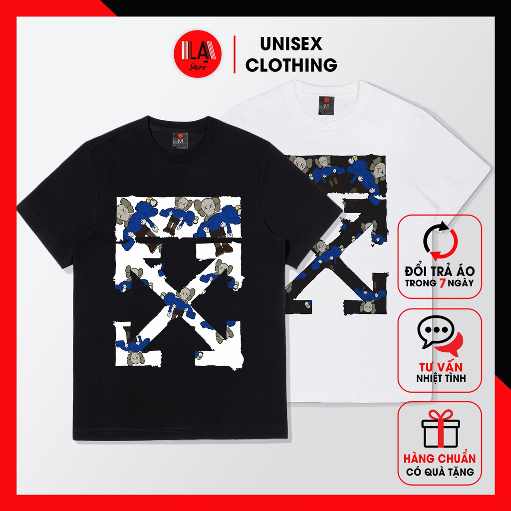 Áo Thun Trắng Đen Kaws Off-White Siêu Cá Tính | LẠ STORE