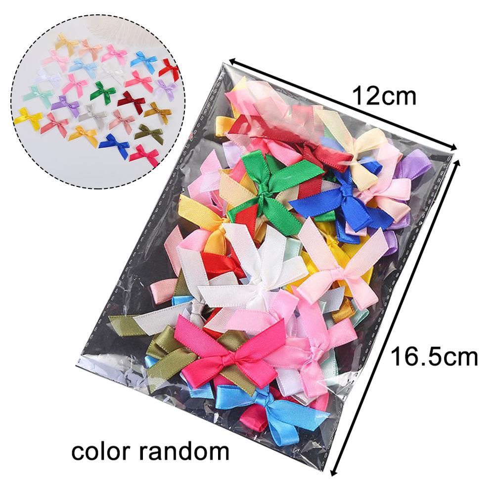Set 50 Nơ Satin 5cm Tự Dính Trang Trí Thiệp Mời Cưới