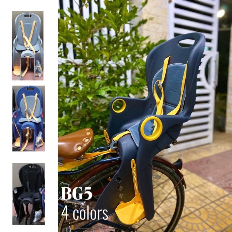 Ghế ngồi xe đạp lắp sau Bikemate xuất Châu Âu. cho em bé từ 1-5 tuổi. Lắp vừa các loại xe đạp, Cả xe không có baga