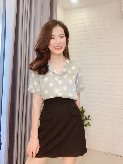 Chân váy ôm A 2 nắp túi thời trang cao cấp-MIN House | BigBuy360 - bigbuy360.vn