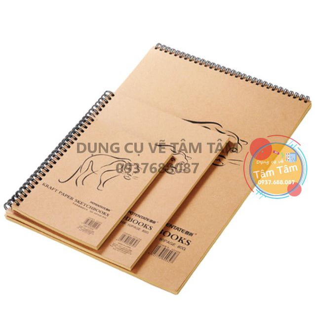 [ TÂM TÂM ]-Potentate-020505-Sổ A5-CRAFT SKETCH BOOK, Sổ vẽ giấy CRAFT sketch-Kích thước 190x130-