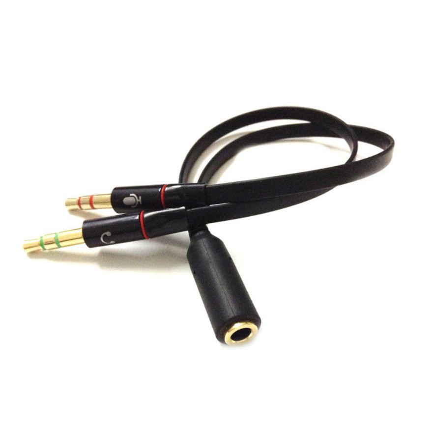 Jack chia 3.5 ra Audio và Mic cho máy tính PC