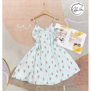 VÁY HAI DÂY lụa satin mềm mịn 2s