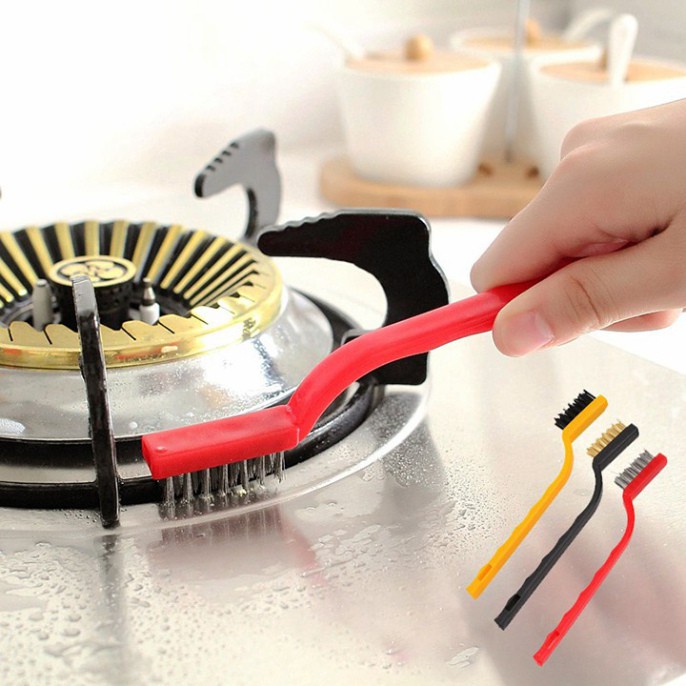 Set 3 Bàn Chải Sắt Đánh Bóng, Cọ Rửa Chuyên Dụng Đa Năng