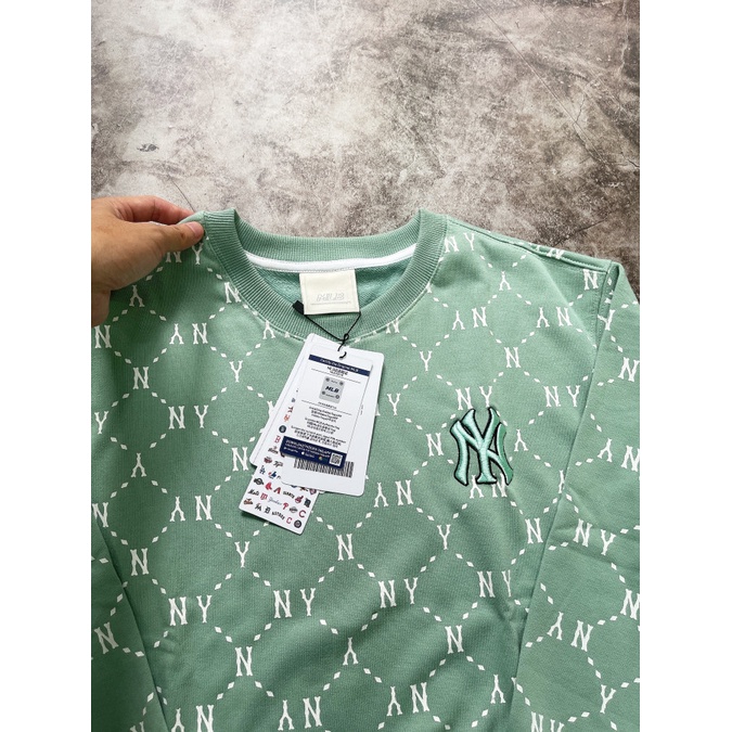 (HÀNG XUẤT XỊN) Bộ 1922 M//L//B N//Y MONOGRAM SWEATSHIRT &amp; PANTS IN MINT GREEN Made in V//N full-tag-code  SIZE XS S M
