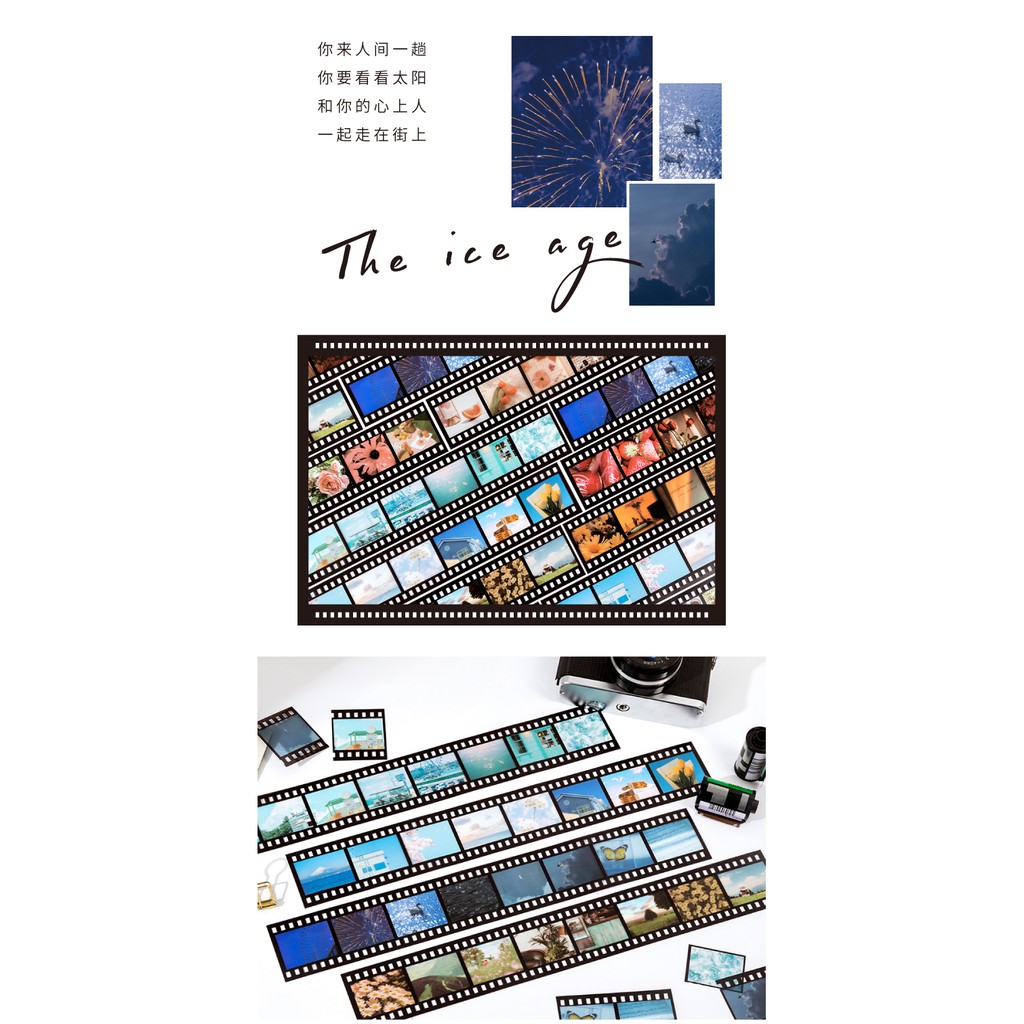 Sticker vintage ảnh phong cảnh retro aesthetic hình dán decor trang trí sổ planner bullet journal dụng cụ dán Literary