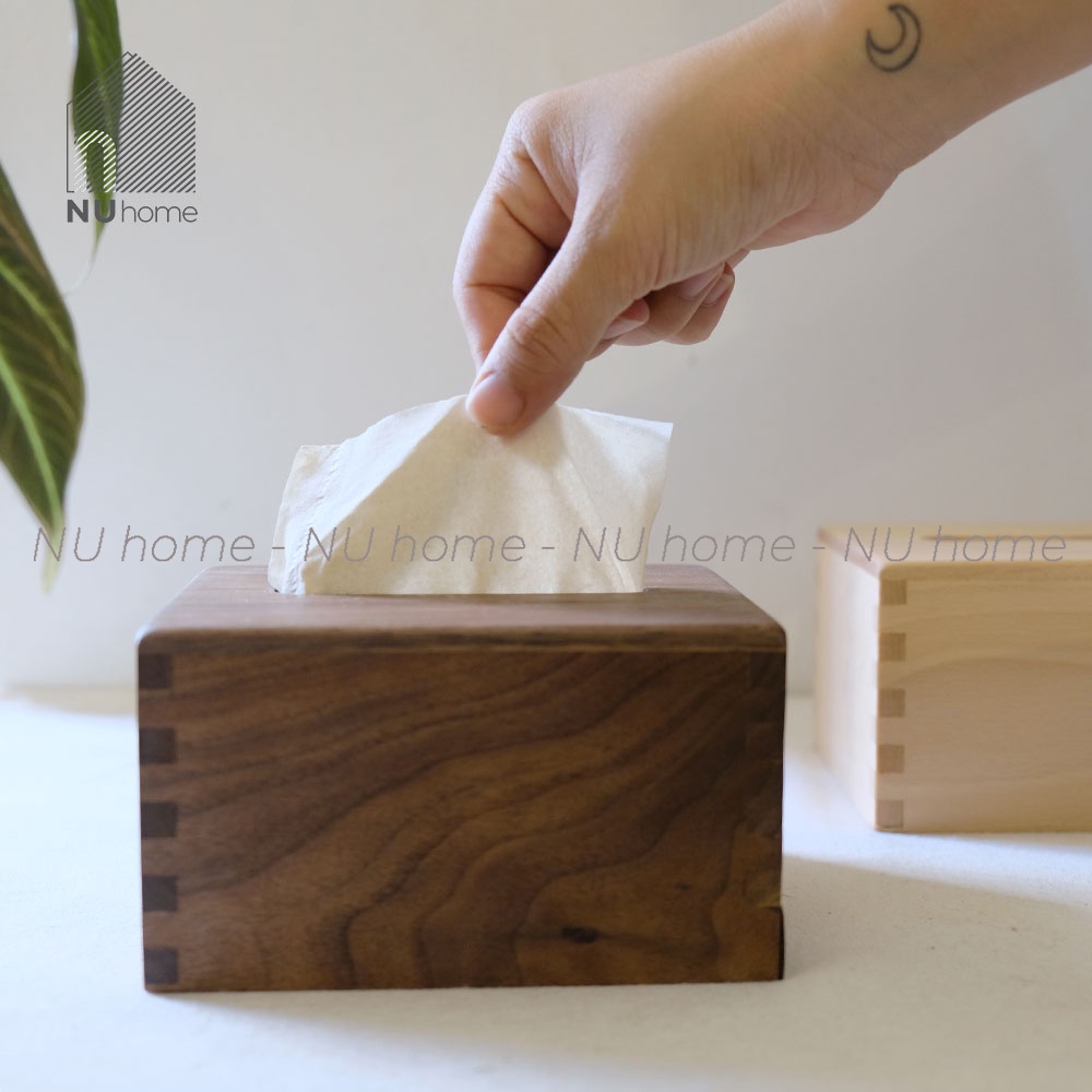 nuhome.vn | Hộp giấy Vuông - Bako, được thiết kế đơn giản bằng chất liệu gỗ cao cấp
