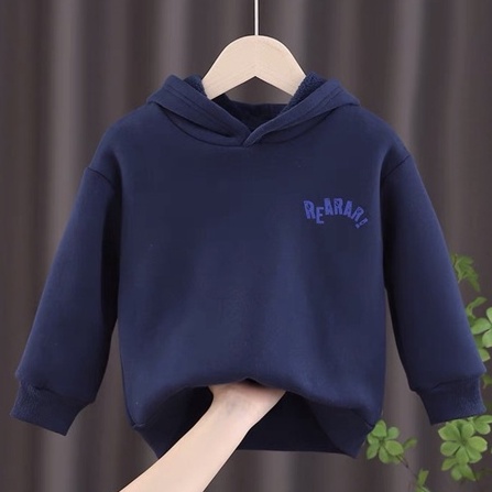 Áo hoodie unisex CON XINH form rộng nỉ nam nữ hình in KHỦNG LONG REARAA ,thời trang thu đông cho bé từ 4 đến 8 tuổi