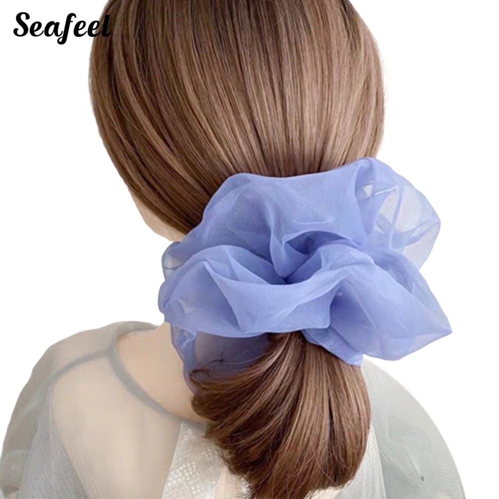 Dây Buộc Tóc Co Giãn Màu Trơn Cho Nữ