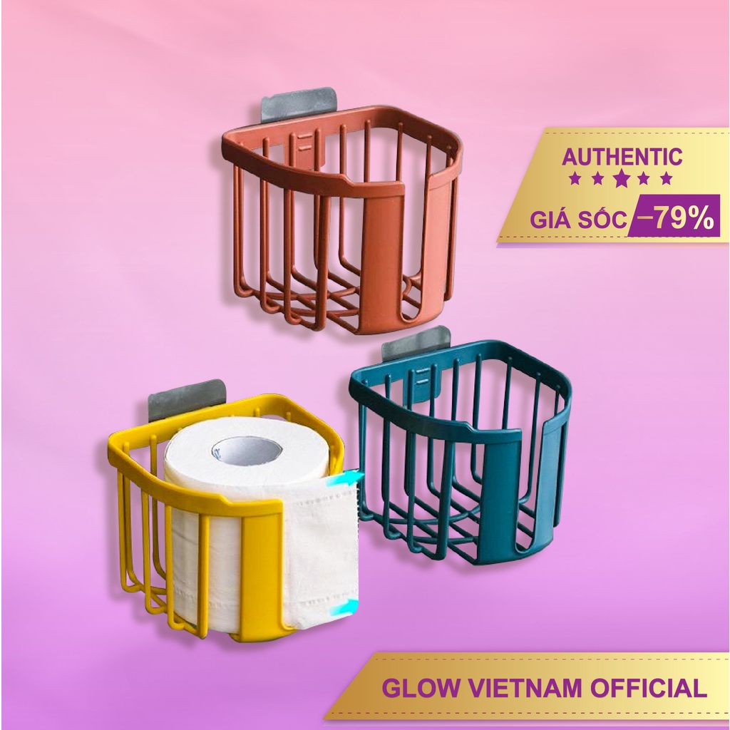 Giỏ đựng giấy vệ sinh- giỏ treo tường đựng khăn giấy phòng tắm nhà bếp- Glow Asia