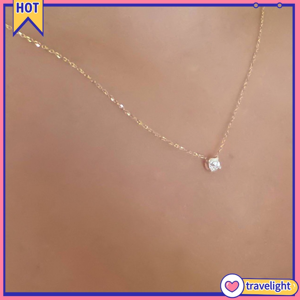 vòng cổ Đính Đá Zircon Đơn Giản Thời Trang Cho Nữ