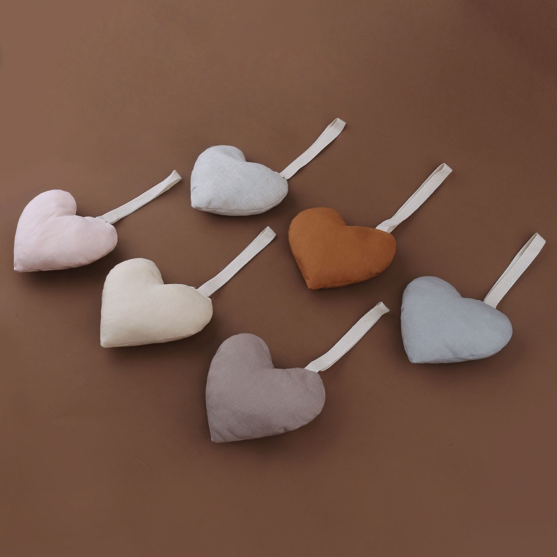 Haha Dây Đeo Núm Vú Giả Bằng Cotton Mềm Mại Hình Trái Tim Trang Trí Núm Ti Giả Cho Bé