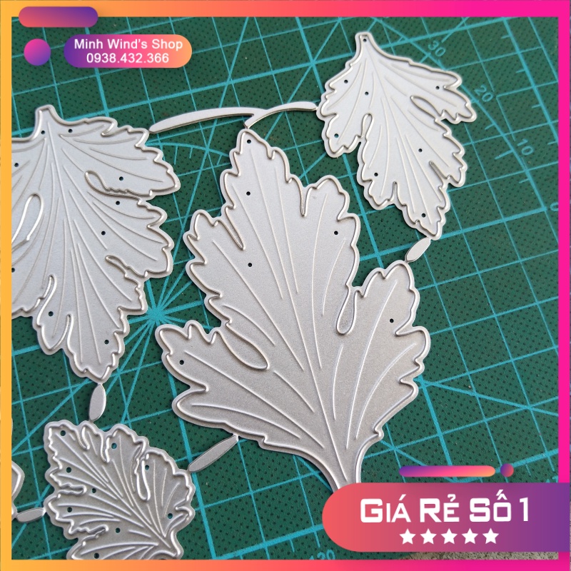 K145 - Set Khuôn Kim Loại Cắt Lá Cúc 5 Size To Nhỏ