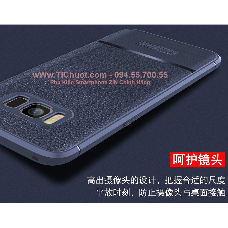Ốp Lưng Samsung S8 Plus dẻo vân da xước chống sốc