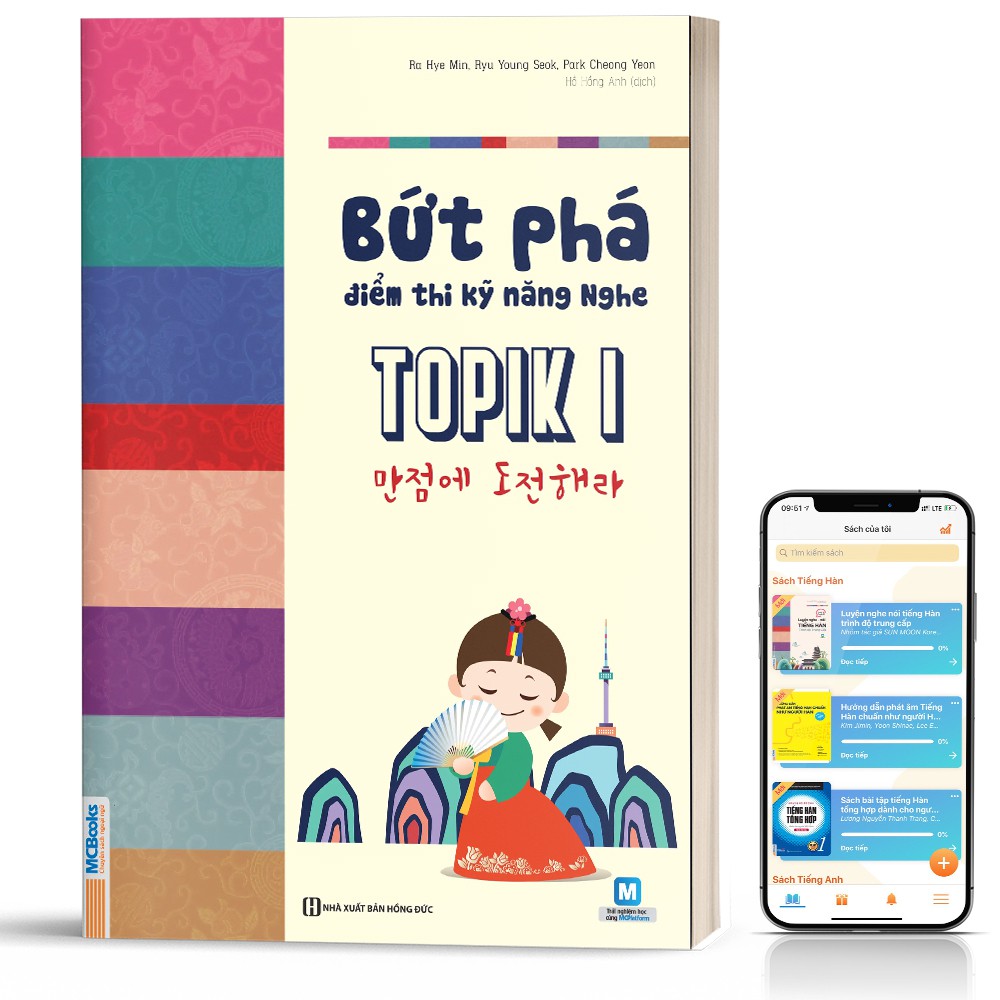 Sách - Bứt Phá Điểm Thi Kỹ Năng Nghe TOPIK I Cho Người Mới Bắt Đầu - Học Kèm App Online - Tái Bản 2020