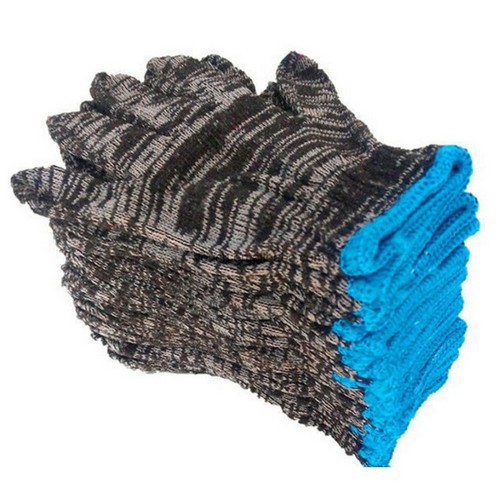 Găng tay lao động len kim 7 màu muối tiêu 50g  - Bảo hộ an toàn