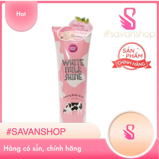 Tẩy da chết toàn thân Cathy Doll White Milk Shine Peeling Body Scrub Thái Lan