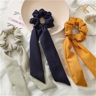 cột tóc scrunchies có dây nơ dài