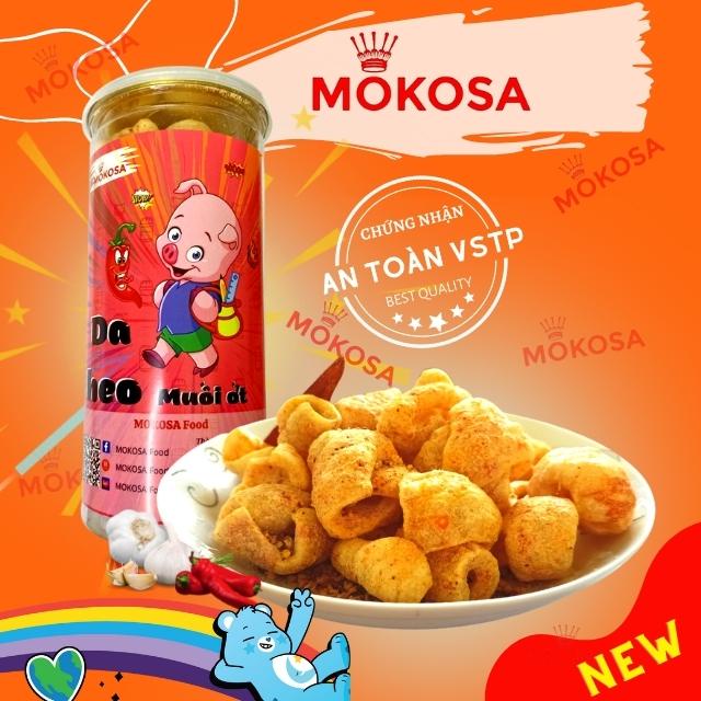 Da heo cháy tỏi muối ớt 150g MOKOSA Food, đồ ăn vặt vừa ngon vừa rẻ D1