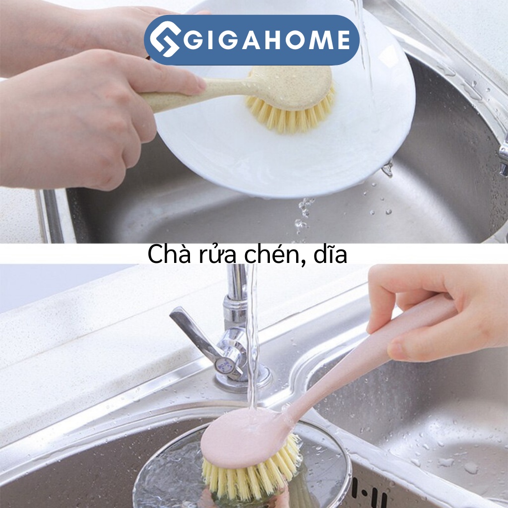 Cọ Rửa Chén, Chà Nồi GIGAHOME Cán Dài, Tiện Lợi 7168