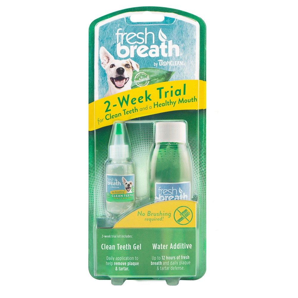 Bộ Mini Kit vệ sinh răng miệng cho chó Tropiclean Fresh breath 2-week trial