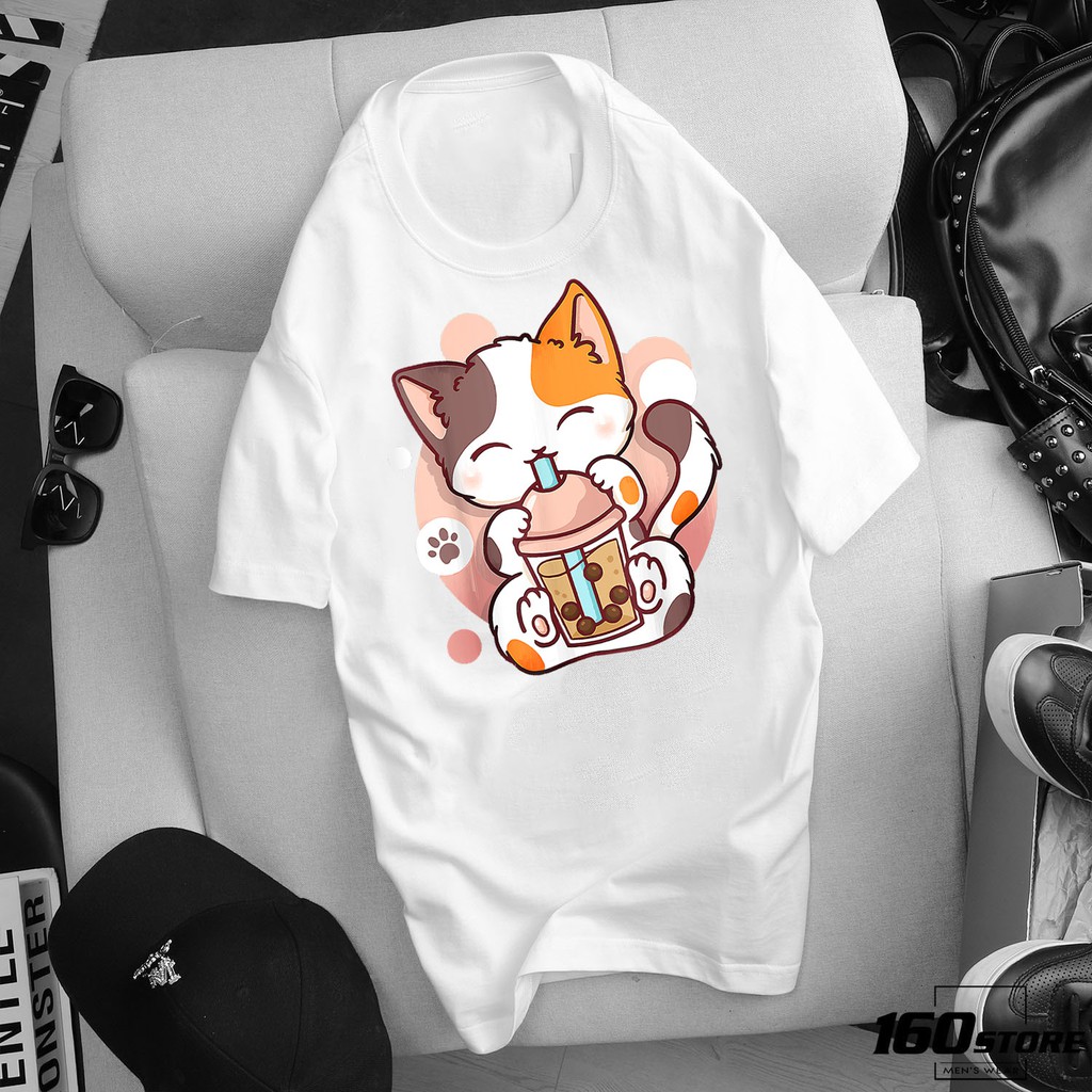 ÁO THUN UNISEX IN HÌNH LY TRÀ SỮA SIÊU HOT LÀM QUÀ TẶNG - 061677