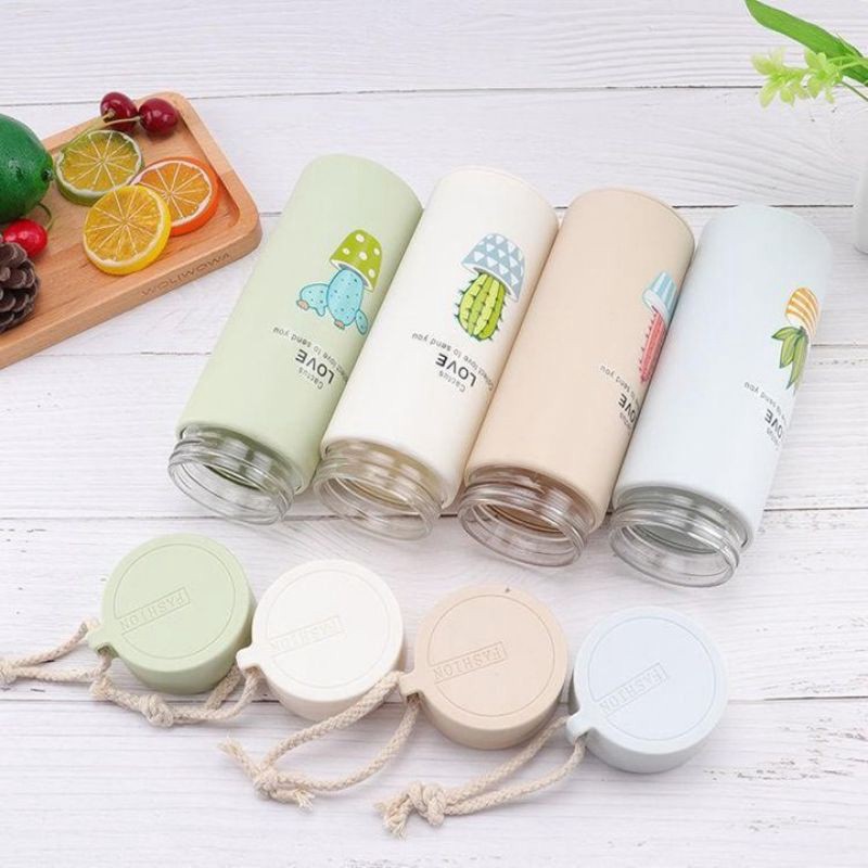 Bình đựng nước giữ nhiệt thuỷ tinh vỏ chống vỡ