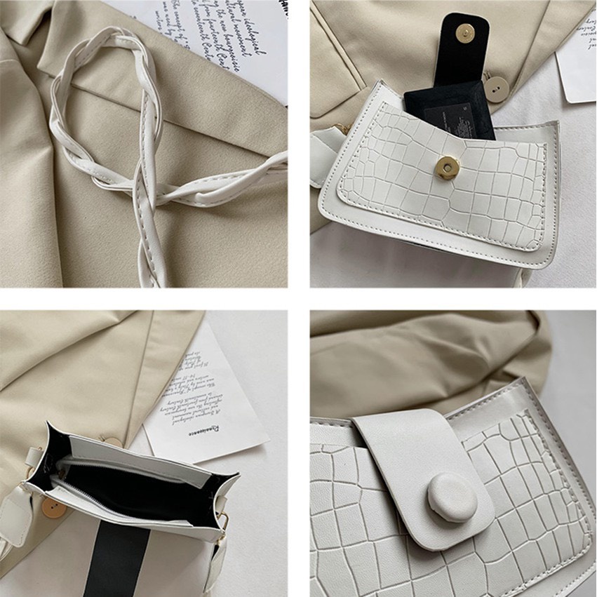 TÚI KẸP NÁCH, TÚI ĐEO VAI CÚC GỖ HÀNG CHUẨN ĐẸP HOT TREND CÓ NGĂN KHÓA KÉO DC102