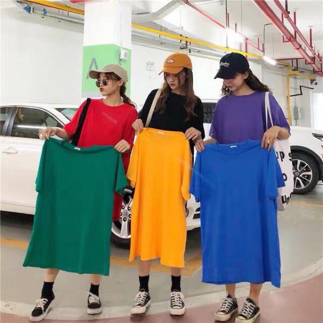 Áo thun Nam Nữ cổ tròn tay lỡ Unisex MÀU XANH BÍCH