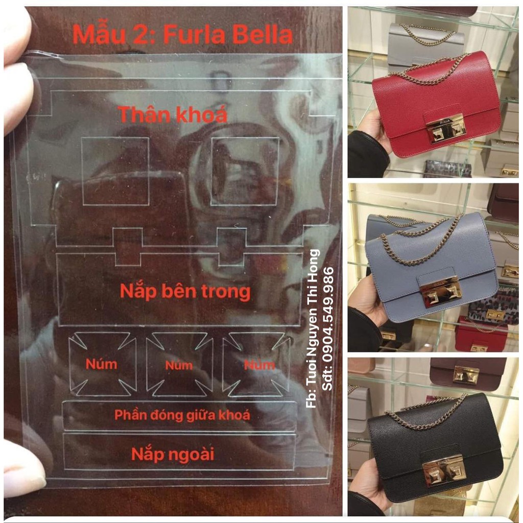 Miếng dán khóa túi Furla