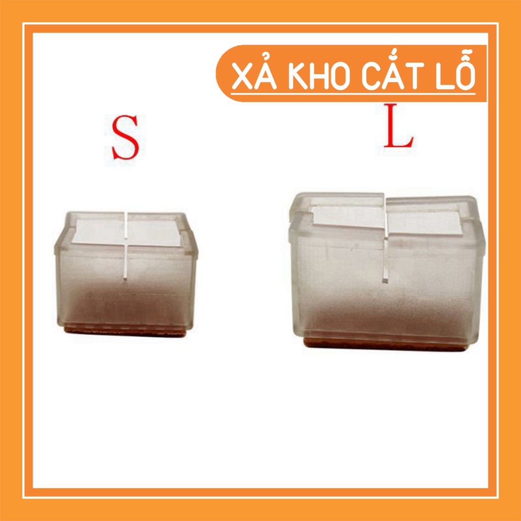 (xả kho) Set 8 miếng bọc bảo vệ chân bàn ghế trong suốt cao cấp tiện dụng