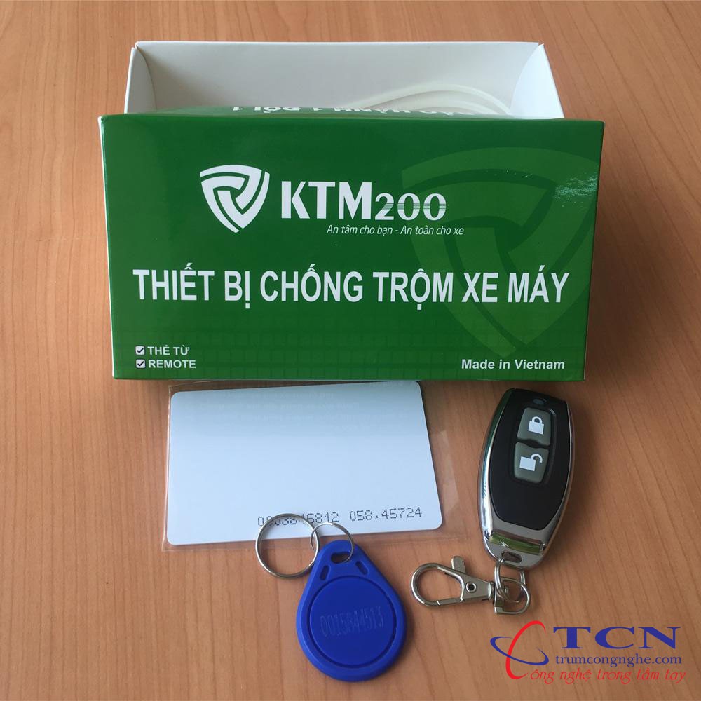 Khóa chống trộm xe máy remote thẻ từ KTM-200