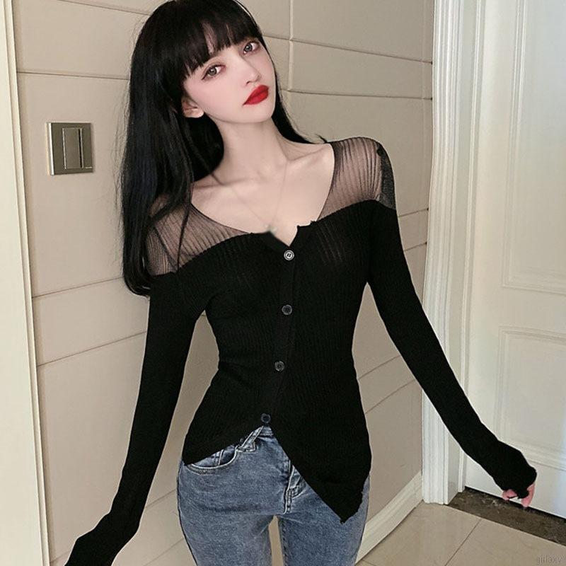 Áo Len Tay Dài Cổ Chữ V Thời Trang Quyến Rũ Cho Nữ | BigBuy360 - bigbuy360.vn