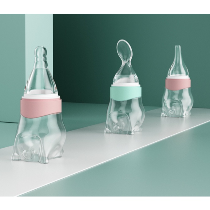 Bình ăn dặm 3 trong 1 silicon dung tích 70ml