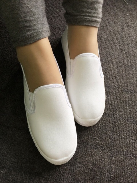 Giày slip on trắng VV15046100  | BigBuy360 - bigbuy360.vn