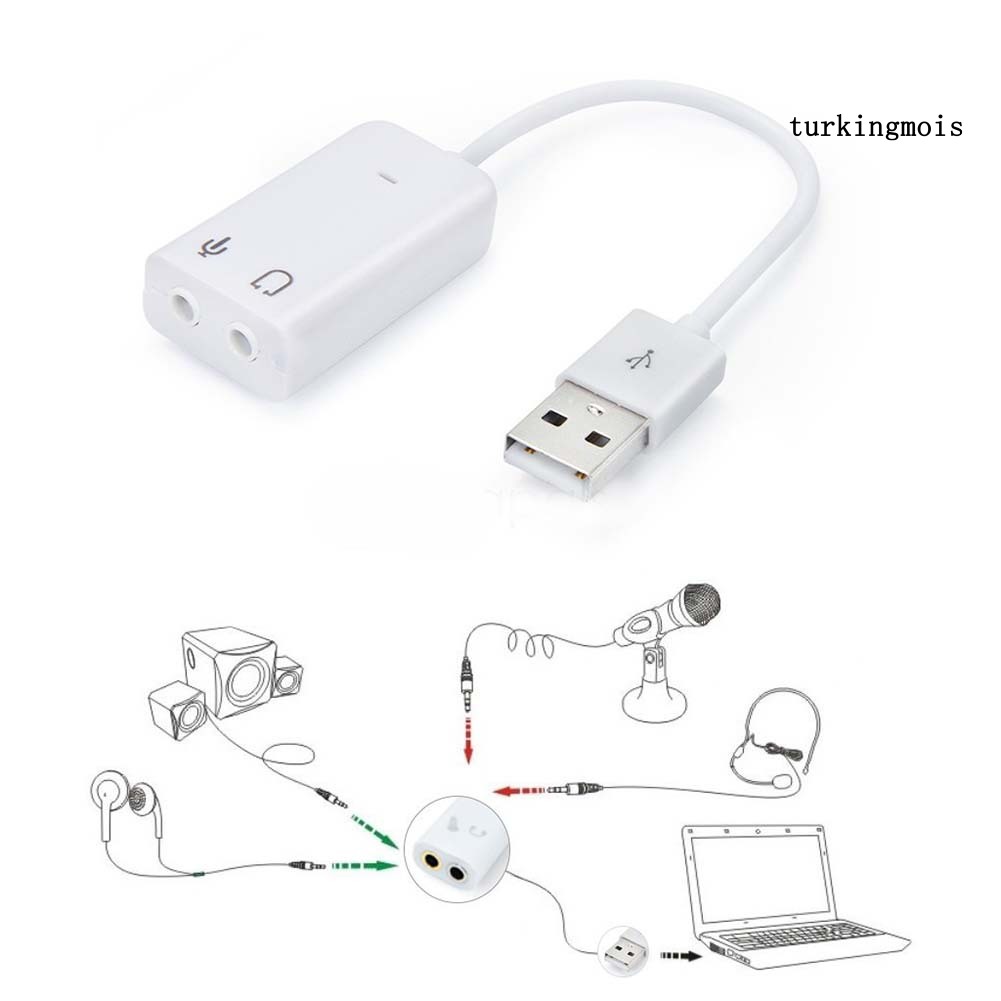 CHANNEL Thiết Bị Chuyển Đổi Tín Hiệu Âm Thanh 3d Thực Tế Ảo Cổng Usb Kèm Dây Cáp