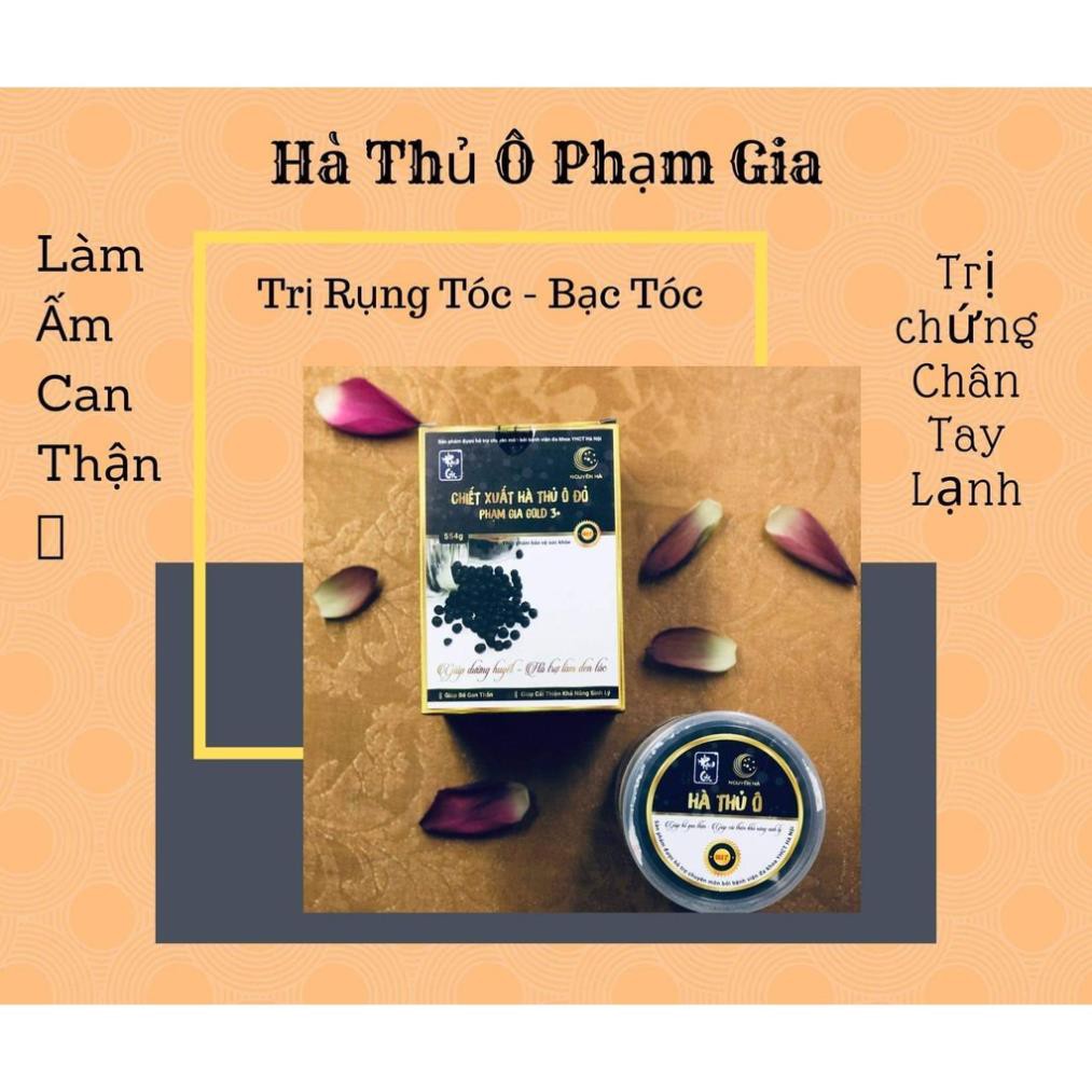 Viên Hà Thủ Ô Mật Ong Gold 3+ PHẠM GIA Hết Rụng Tóc, Bạc Tóc, Làm Đen Tóc Bổ Máu Và Tăng Cường Sinh Lực,Hộp Lớn 554g