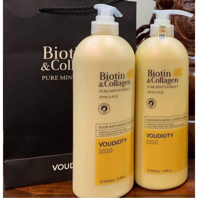⚡FreeShip⚡ Cặp Dầu Gội Xả  BIOTIN & COLLAGEN VÀNG- Ngăn Ngừa Rụng Tóc-Phục Hồi Hư Tổn-Siêu Mềm Mượt